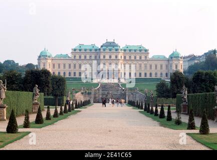 Blick auf das obere Belvedere Stockfoto