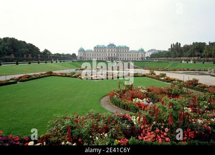 Blick auf das obere Belvedere Stockfoto