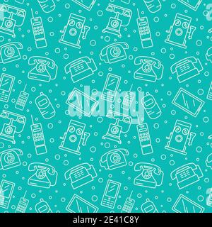 Telefonverlauf. Entwicklung. Vektor mit nahtlosem Muster. Abbildung Stock Vektor