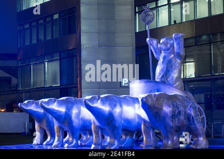 Berliner Bären - Quadriga Stockfoto