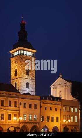 Ottokar II Square in Ceske Budejovice. Der Tschechischen Republik Stockfoto