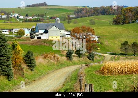 Amish Landschaft in und um Sugarcreek und Millersburg Ohio OH Stockfoto