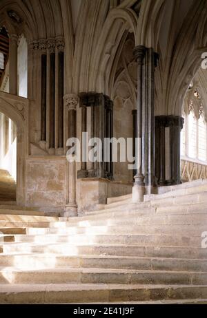 Treppe zum Kapitelsaal, Blick nach Nordosten Stockfoto