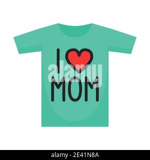 Mothers Day T-Shirt Icon. Vektor-Design Illustration Zeichen Logo. Stock Vektor