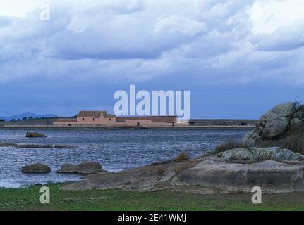 Museum in der Landschaft Stockfoto