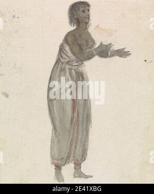 Robert Mabon, gestorben 1798, Britin, Afrikanerin, undatiert. Aquarell und Graphit auf mittelschwerem, leicht strukturiertem, cremefarbenen Papier. Stockfoto