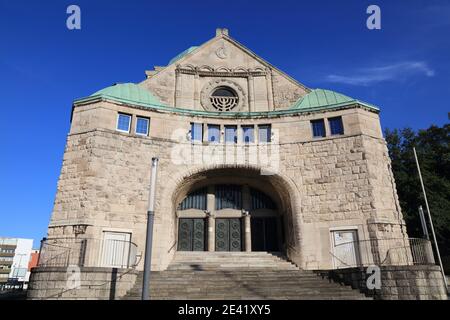 Essen Stadt im Ruhrgebiet, Deutschland. Alte Synagoge. Stockfoto