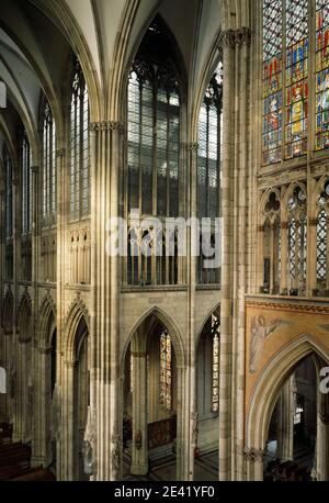 Blick vom Triforium in die Vierung Stockfoto