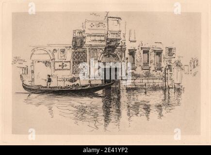 Joseph Pennell, 1860â € "1926, Amerikaner, Venedig, 1883. Ätzen. Stockfoto