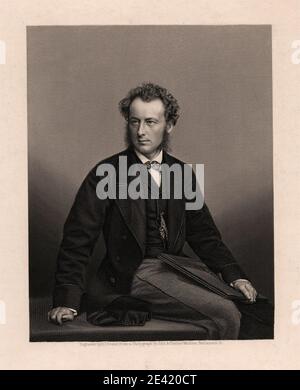 Daniel J. Pound, (nach Foto von Watkins, John & Charles), aktiv ca. 1860, John E. Millais. Gravur. Stockfoto