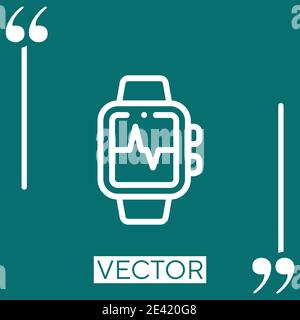 Smartwatch Vektor-Symbol Lineares Symbol. Bearbeitbare Linie mit Konturen Stock Vektor