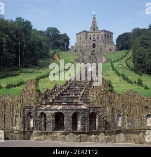 Blick von Osten auf Kaskade und Herkules Stockfoto