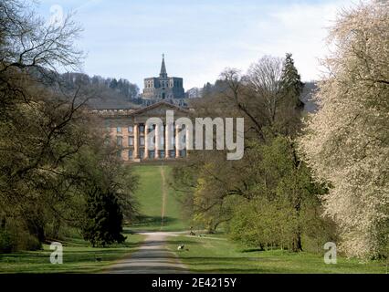 Blick auf Schloß und Karlsberg von Osten Stockfoto