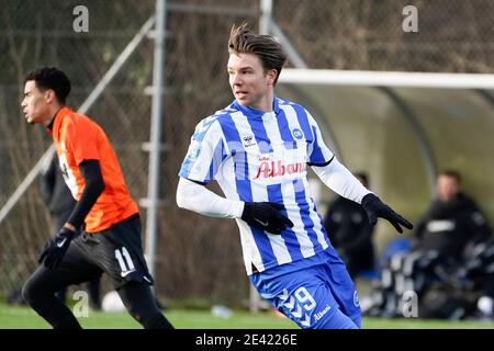 Odense, Dänemark. Januar 2021. Mart Lieder (9) von ob bei einem Testspiel zwischen Odense Boldklub und Esbjerg FB auf dem Trainingsgelände von Odense Boldklub in Odense. (Foto Kredit: Gonzales Foto/Alamy Live News Stockfoto