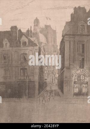 Walter Richard Sickert, 1860â € "1942, Briten, geboren in Deutschland, Dieppe, La Rue Notre Dame, 1909. Ätzung und Aquatinta. Stockfoto