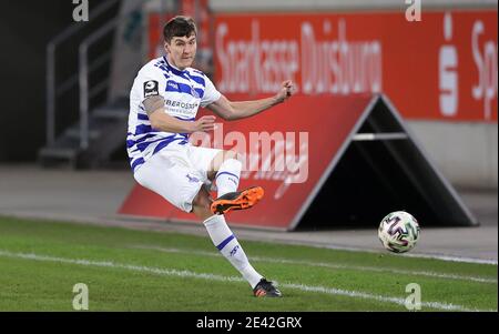 Stadt Duisburg, Deutschland. 20. Jan 2021. firo: 20.01.2021, Fußball, 3. Bundesliga, Saison 2020/2021, MSV Duisburg - 1.FC Magdeburg 1: 2 Dominic Volkmer, MSV, Einzelaktion zur weltweiten Nutzung Quelle: dpa/Alamy Live News Stockfoto