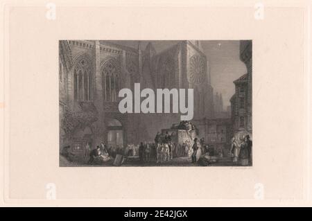 William Radclyffe, 1780â € "1855, British, St. Julian's, Tours, 1833. Liniengravur, Gravierbeweis. Stockfoto