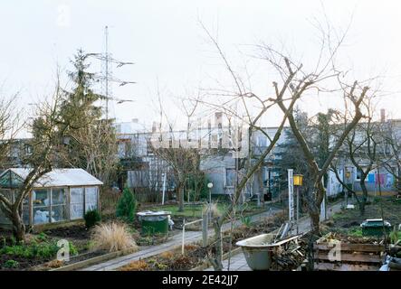 Einzelhaus Garten Stockfoto