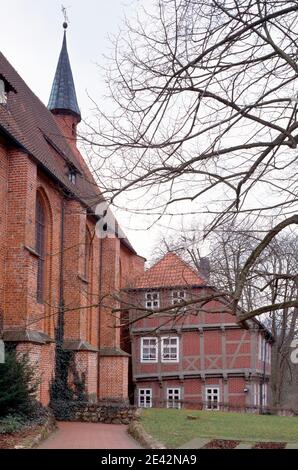 Blick von Nordost auf das Pfarrhaus Stockfoto