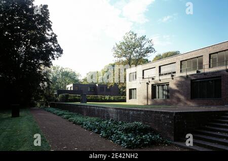 Gartenseiten mit wiederherstellter Sichtachse Stockfoto