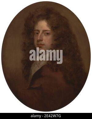 Sir Godfrey Kneller, 1646â € "1723, Deutsch, aktiv in Großbritannien (von 1676), Self-Portrait, zwischen 1672 und 1673. Öl auf Leinwand. Mann, oval, Porträt, Selbstporträt, Perücke. Kneller, Sir Godfrey, baronet (1646â € "1723), Geschichte und Porträt Maler Stockfoto