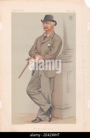 Joseph Middleton Jopling, 1831â € "1884, britische, Vanity Fair - Künstler. 'The Grosvernor Gallery, Coutts, Lindsay. 1883. Februar 1883. Chromolithographie. Stockfoto