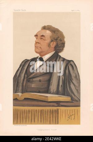 Carlo Pellegrini, 1839â € "1889, Italienisch, Messe Vnaity - Klerus. „Gemeindeunion“. Rev. Joseph Parker. 19 1884. April 1884. Chromolithographie. Stockfoto