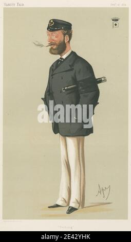 Carlo Pellegrini, 1839â € "1889, Italienisch, Vanity Fair: Yachting Anhänger; "Yachting", Graf Edmund Batthyany, September 19, 1874, 1874. Chromolithographie. Stockfoto