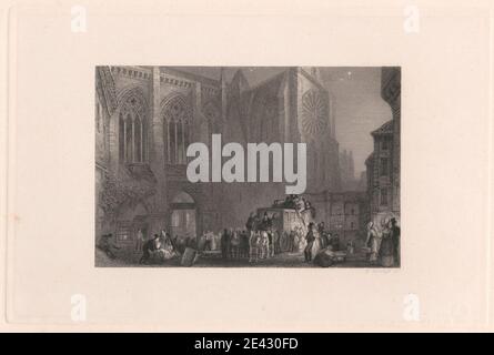 William Radclyffe, 1780â € "1855, British, St. Julian's, Tours, 1833. Liniengravur, Gravierbeweis. Stockfoto