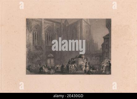 William Radclyffe, 1780â € "1855, British, St. Julian's, Tours, 1833. Liniengravur, Gravierbeweis. Stockfoto