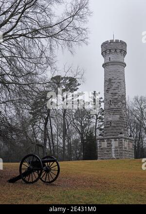 85 ft Wilder Turm in Erinnerung an Oberst John T. Wilder und seine Männer, Spitznamen Lightning Brigade während der Schlacht von Chickamauga 1863 Stockfoto