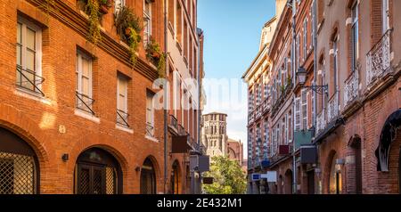 Rue des Arts in Toulouse in Haute Garonne, Okzitanien, Frankreich Stockfoto