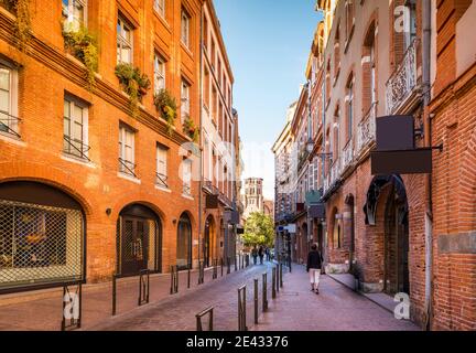 Rue des Arts in Toulouse in Haute Garonne, Okzitanien, Frankreich Stockfoto