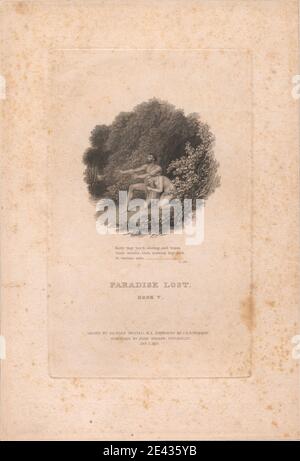 John Henry Robinson, 1796â € "1871, britische, Paradise Lost, Buch V, kein Datum. Gravur. Stockfoto