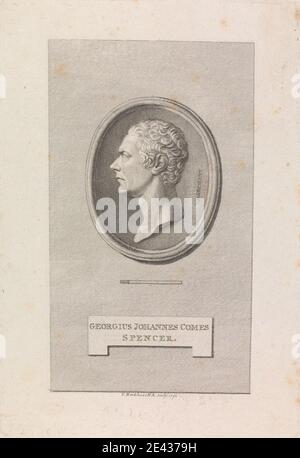 Francesco Bartolozzi RA, 1728â € "1815, Italienisch, aktiv in Großbritannien (1764â € "99), Georgius Johannes Commes, Spencer, 1792. Gravur. Stockfoto