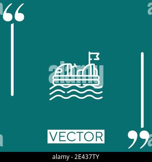 Vektorsymbol für Stoßfänger Boote Lineares Symbol. Bearbeitbare Linie mit Konturen Stock Vektor