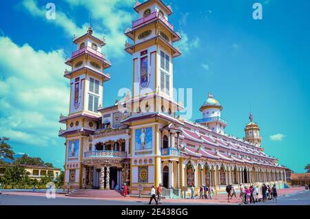 Cao Dai Tempel, Vietnam Stockfoto