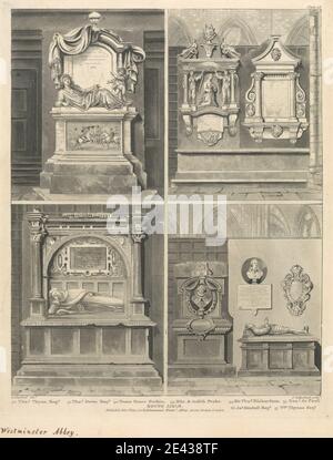 Thomas Sutherland, ca. 1785â €"1838, britische, Gedenkstätten - South Aisle, 1812. Aquatinta Stockfoto