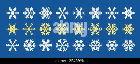 Vektor-Schneeflocken. Weihnachts-Symbol für Schneeflocke. Stock Vektor