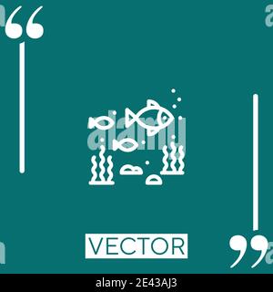 Vektorsymbol Meeresleben Lineares Symbol. Bearbeitbare Linie mit Konturen Stock Vektor