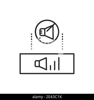 Symbol für die Farblinie für Schalldämmung. Piktogramm für Webseite, mobile App, Promo. Bearbeitbare Kontur Stock Vektor