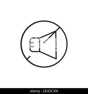 Symbol für keine Tonfarbe. Piktogramm für Webseite, mobile App, Promo. Stock Vektor
