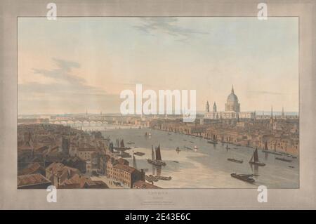 William Daniell, 1769â € "1837, Briten, Platte IV: London, St. Paul's und Blackfriars Bridge von Southwark, 1804. Aquatinta, handfarbig. Stockfoto