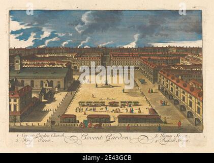 Unbekannter Künstler, siebzehnten Jahrhundert-achtzehnten Jahrhundert, Covent Garden, undated. Handkolorierte Gravur. Stockfoto