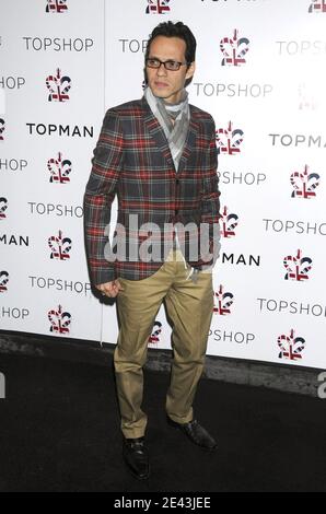 Marc Anthony bei der Ankunft im Topshop Topman Private Dinner, um die Eröffnung des Flagship Stores zu feiern, die am 1. April 2009 in Balthazar, New York City, NY, USA, stattfand. Foto von David Miller/ABACAPRESS.COM Stockfoto