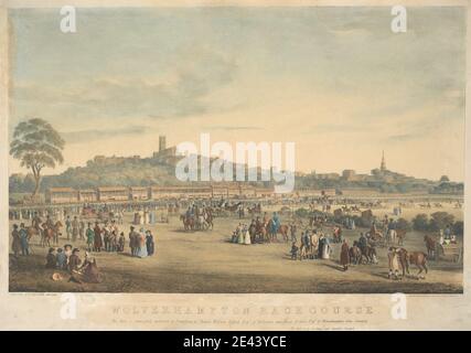 Thomas Mann Baynes, 1794â € "1854, britische, Wolverhampton Race Course, kein Datum. Handkolorierte Lithographie. Stockfoto