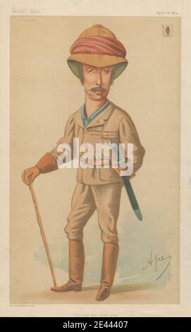 Carlo Pellegrini, 1839â € "1889, Italienisch, Vanity Fair: Militär und Marine; "der Mann, der nicht stoppen", Sir Garnett J. Wolseley, 18. April 1874, 1874. Chromolithographie. Stockfoto