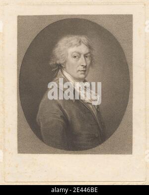 Druck gemacht von Francesco Bartolozzi RA, 1728â € “1815, Italienisch, aktiv in Großbritannien (1764â € “99), Gainsborough, undated. Stipple Gravur und Radierung auf Medium, leicht strukturiert, Creme gelegt Papier. Künstler, Knöpfe, Mantel, Cravat, Gravur, Mann, oval, Porträt, Bänder, Schal, Streifen. Gainsborough, Thomas (1727â € "1788), Maler und Grafiker Stockfoto