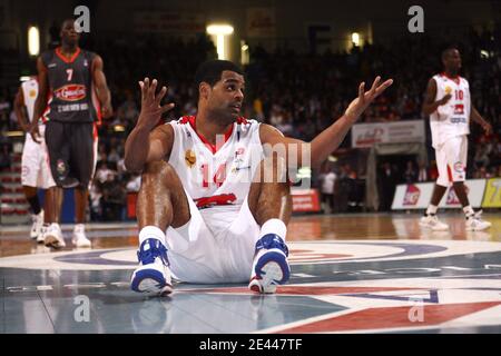 Ricardo Greer von Nancy während des französischen Basketballspiels Pro A, SLUC Nancy gegen MSB Le Mans am 24. April 2009 in der Jean Weille Hall in Nancy, Frankreich. Foto von Mathieu Cugnot/ABACAPRESS.COM Stockfoto