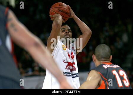 Ricardo Greer von Nancy während des französischen Basketballspiels Pro A, SLUC Nancy gegen MSB Le Mans am 24. April 2009 in der Jean Weille Hall in Nancy, Frankreich. Foto von Mathieu Cugnot/ABACAPRESS.COM Stockfoto